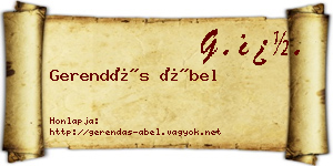 Gerendás Ábel névjegykártya
